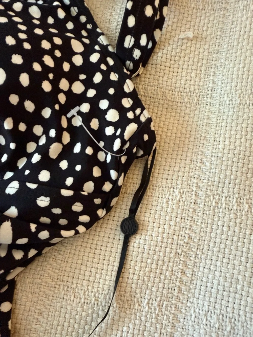 Dkny Black and White Polka Dot One-Piece Swimsuit - Picture 4 of 5